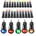 12V 24V 36V 8mm LED Metal Indicator Warning Signal Dash Light Lamp Car Truck Symbol