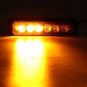 12V-24V 6 LED Aluminum Amber Waterproof IP67 Flash Light Side Strobe Warning Lamp For Car Truck Motorcycle