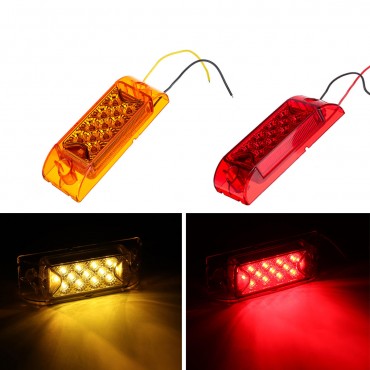 12V 24V LED Trailer Rear Tail Side Marker Lamp Light Car Truck Red/Yellow Universal