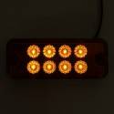 12V 24V Traffic Light Grille LED Warning Light Truck Trailers Amber Color Lamp