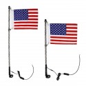 12V 3ft/4ft 5050RGB LED Whip Light Flagpole Lamp With Flag 6000 Colors 300 Modes For Jeep ATV UTV Motorcycle