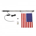 12V 3ft/4ft 5050RGB LED Whip Light Flagpole Lamp With Flag 6000 Colors 300 Modes For Jeep ATV UTV Motorcycle