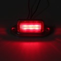 12V 6 LED Red Rear Number License Plate Interior Step Lights Van Trailer Truck