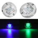 12V 6LED Marine Boat Yacht Stern Navigation Round Light Chrome Transom Mount