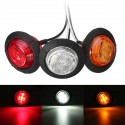 12V LED Round Side Marker Clearance Light Indicator Tail Lamp Car Truck Trailer