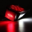 12V LED Square Trailer Tail Lights Truck Brake Stop Lamp Stud Mount Universal