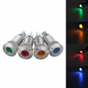 12V Metal 8mm LED Panel Dash Lamp Warning Light Indicator Waterproof