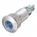 12V Metal 8mm LED Panel Dash Lamp Warning Light Indicator Waterproof