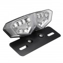 12V Motorcycle 18 LED Tail Brake Light Turn Signal License Plate Lamp Clear Lens