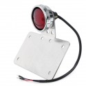 12V Motorcycle License Plate With Tail Light Rear Brake LED Turn Signal Lights Stop Lamp Universal Stainless Steel