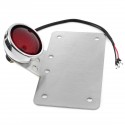 12V Motorcycle License Plate With Tail Light Rear Brake LED Turn Signal Lights Stop Lamp Universal Stainless Steel