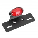 12V Motorcycle Rear Brake Stop Red Light License Plate Bracket Tail Lights Chrome/Black