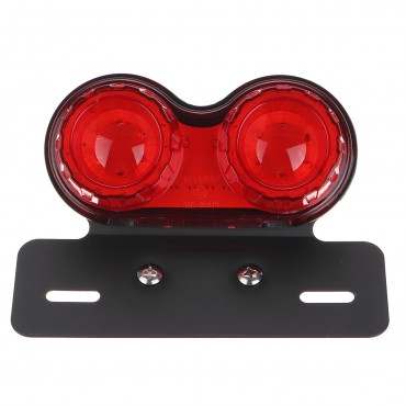 12V Motorcycle Tail Light LED Brake Rear Light Indicator Number Plate Lamp Red