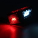 12V Truck Trailer LED Square Rear Brake Lamp Tail Plate Lights Stud Mount Red Orange White