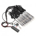 12x LED Remote Wireless Neon Light Strips Kit For Car Truck Lorry Boat Motor Bike