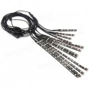 12x Motorcycle 5050LED Wireless Remote Multi Color Neon Glow Flashing Lights Strips Kit