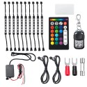 15 Color LED Dual Remote Control Motorcycle Atmostphere Lamp Style Light Kit Decoration