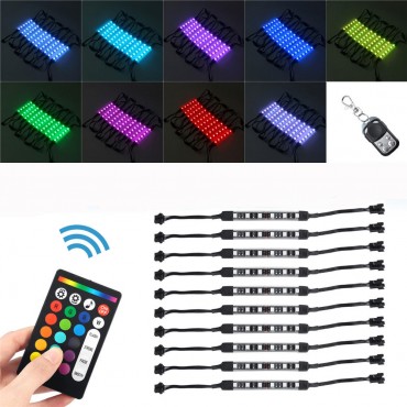 15 Color LED Dual Remote Control Motorcycle Atmostphere Lamp Style Light Kit Decoration