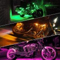 16PCS RGB bluetooth Car Motorcycle LED Light Accent Glow Neon Strip APP Control Kits