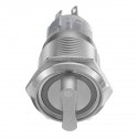 19mm 2 Position 12V Waterproof Stainless Steel Latching Metal Selector Switch
