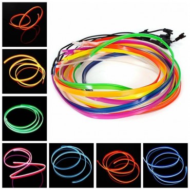 1M EL Cold Wire Neon Light Dress Party Dance Festival Decoration With Ballast Controller For Motor Auto