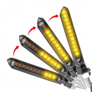 1Pcs Yellow/Red Motorcycle Flowing LED Turn Signal Indicator Lamp Sequential Lights Universal