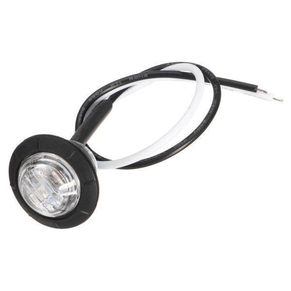 20pcs Mini 12/24V Blue Round LED Button Side Marker Lights Lamps Trailer