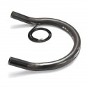 215mm Upswept FlatBlack Cafe Racer Seat Frame Hoop Brat Loop LED Brake Turn Singal Lights