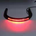 22mm Universal Rear Seat Frame Hoop Loop LED Turn Singal Brake Lights End Flat