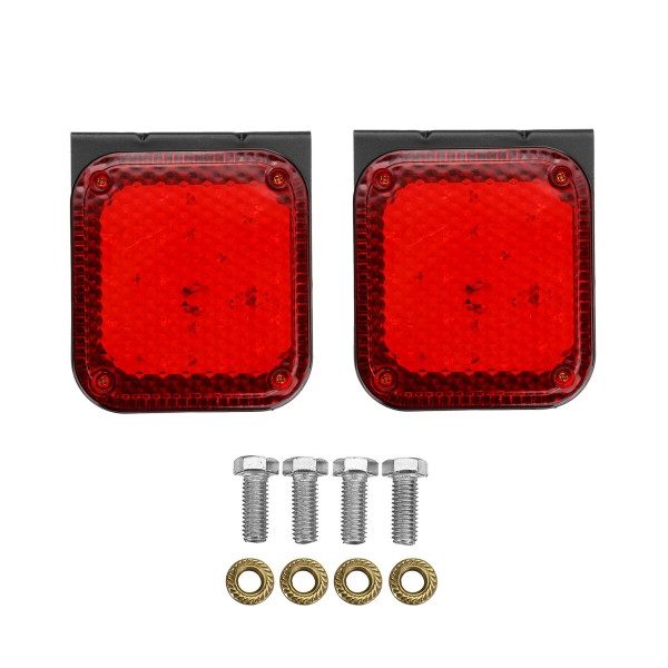 2PCS 24V 20 LED Trailer Stop Turn Tail Brake Lights Indicator For Caravan Van RV