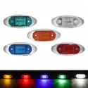 2PCS 24V 6LED Side Marker Lights Indicator Car Trailer Truck Lorry Van Lamp
