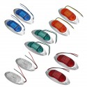 2PCS 24V 6LED Side Marker Lights Indicator Car Trailer Truck Lorry Van Lamp