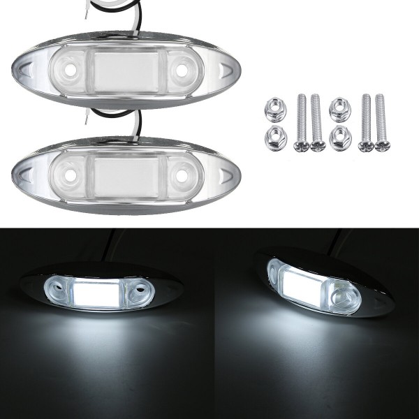 2PCS 3 LED Side Marker Lights Position Lamp For Car Truck Trailer Lorry