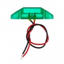 2Pcs Green 3LED 24V Side Marker Indicator Light Clearance Lamp Truck Trailer Lorry Van