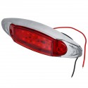 2Pcs Red 24V LED Side Marker Light Flash Strobe Emergency Warning Lamp For Boat Car Truck Trailer