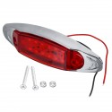 2Pcs Red 24V LED Side Marker Light Flash Strobe Emergency Warning Lamp For Boat Car Truck Trailer
