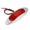 2Pcs Red 3LED 24V Side Marker Indicator Light Clearance Lamp Truck Trailer Lorry Van