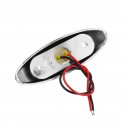 2Pcs White 3LED 24V Side Marker Indicator Light Clearance Lamp Truck Trailer Lorry Van