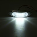 2Pcs White 3LED 24V Side Marker Indicator Light Clearance Lamp Truck Trailer Lorry Van