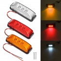 3 LED Side Marker Indicators Lights Reflector Lorry Trailer RV 12-24V