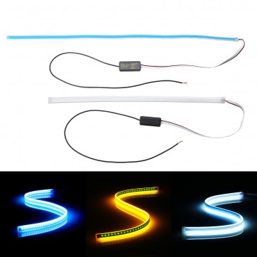 45cm/60cm Sequential LED Strip Light Turn Signal Switchback Indicator DRL Daytime Running Lights