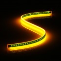 45cm/60cm Sequential LED Strip Light Turn Signal Switchback Indicator DRL Daytime Running Lights