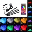 4PCS 12 LED Strip Light RGB Voice / APP Control Fairy Lights Lamp Party Waterproof