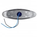 4Pcs Blue 24V LED Side Marker Light Flash Strobe Emergency Warning Lamp For Boat Car Truck Trailer