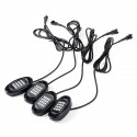 4Pcs Multi-Color RGB LED Light Under Body Offroad Truck Boat Remote Control