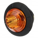 4pcs 12V/24V Amber Mini Round LED Button Side Marker Lights Lamps Truck Trailer