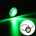 4pcs 12V/24V Green Mini Round LED Button Side Marker Lights Lamps Truck Trailer