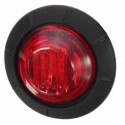 4pcs 12V/24V Red Mini Round LED Button Side Marker Lights Lamps Truck Trailer