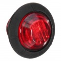 4pcs 12V/24V Red Mini Round LED Button Side Marker Lights Lamps Truck Trailer