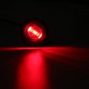 4pcs 12V/24V Red Mini Round LED Button Side Marker Lights Lamps Truck Trailer